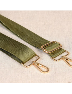 Correa de bolso con mosquetones - Oliva