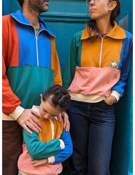 Patrón de sudadera retro Atlas para niños y adultos - Marmaï Patterns