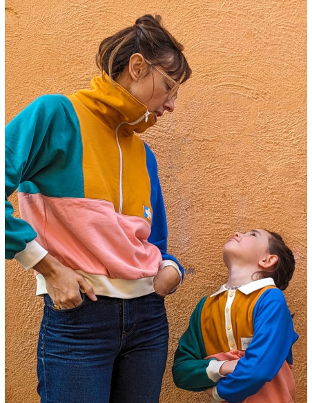 Patrón de sudadera retro Atlas para niños y adultos - Marmaï Patterns