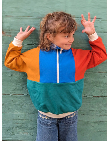 Patrón de sudadera retro Atlas para niños y adultos - Marmaï Patterns