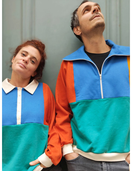 Patrón de sudadera retro Atlas para niños y adultos - Marmaï Patterns