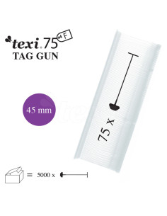 Juego de 5000 grapas para pistola Texi Fine - Transparente