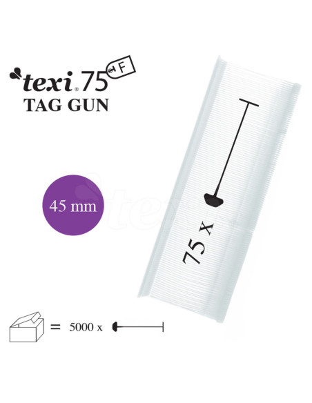 Juego de 5000 grapas para pistola Texi Fine - Transparente