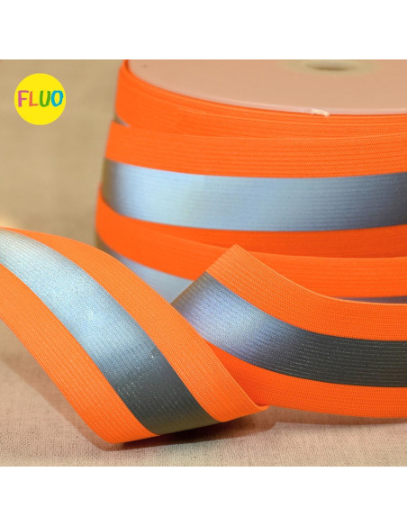 Elástico reflectante - Naranja fluorescente