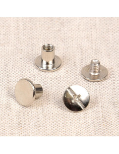 8 juegos de tornillos chicago 10 mm x 6 mm - Plata
