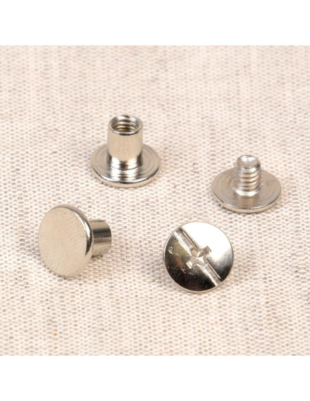 8 juegos de tornillos chicago 10 mm x 6 mm - Plata