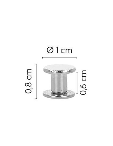 8 juegos de tornillos chicago 10 mm x 6 mm - Plata