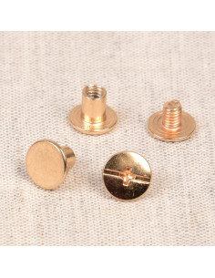 8 juegos de tornillos chicago 10 mm x 6 mm - Oro