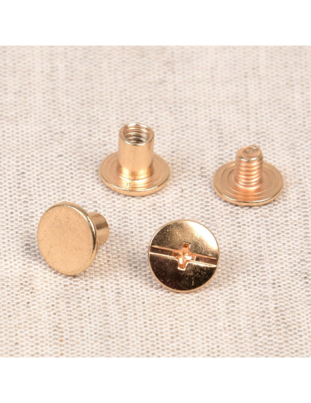 8 juegos de tornillos chicago 10 mm x 6 mm - Oro