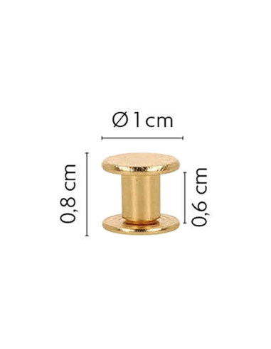 8 juegos de tornillos chicago 10 mm x 6 mm - Oro