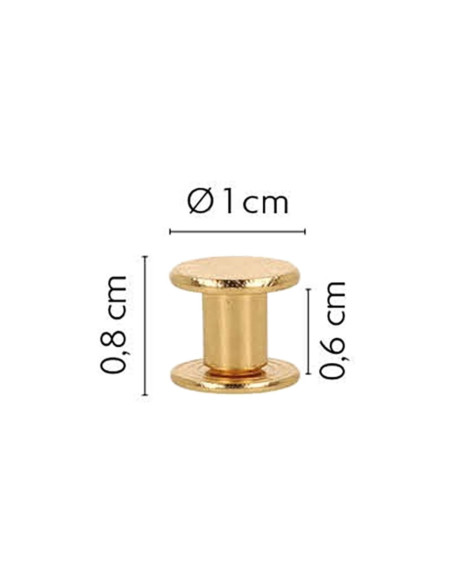 8 juegos de tornillos chicago 10 mm x 6 mm - Oro