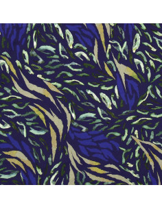 Tejido de viscosa fantasía - Zaiba azul y verde 2