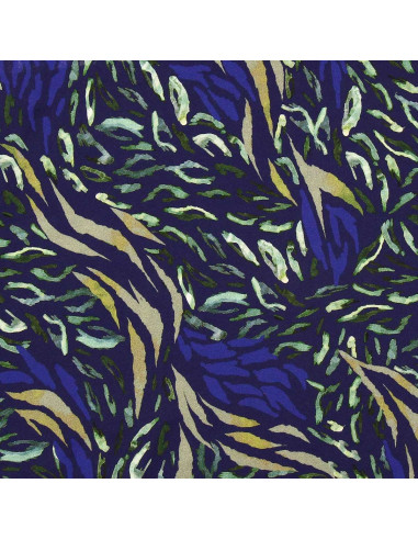 Tejido de viscosa fantasía - Zaiba azul y verde