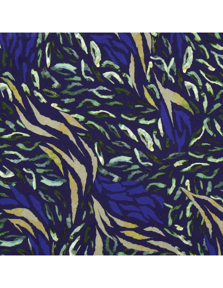 Tejido de viscosa fantasía - Zaiba azul y verde