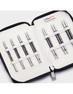 Estuche de agujas circulares cortas KnitPro de carbono 2