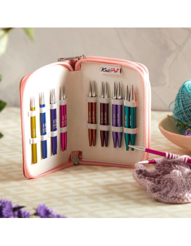 Kit de agujas circulares cortas KnitPro Deluxe Zing