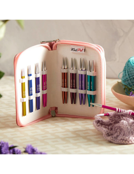 Kit de agujas circulares cortas KnitPro Deluxe Zing