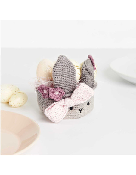 Kit de crochet - Cesta de Pascua gris