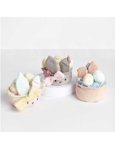 Kit de crochet - Cesta de Pascua gris