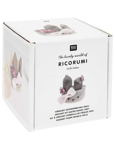 Kit de crochet - Cesta de Pascua gris