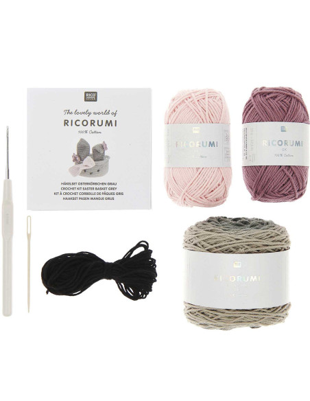 Kit de crochet - Cesta de Pascua gris