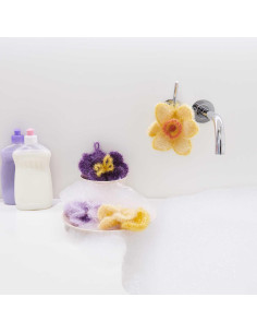 Kit de crochet - Esponja flores de primavera