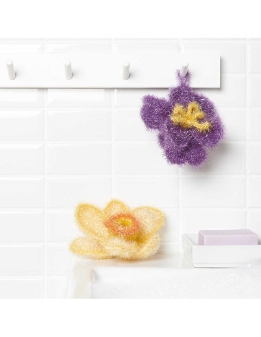 Kit de crochet - Esponja flores de primavera
