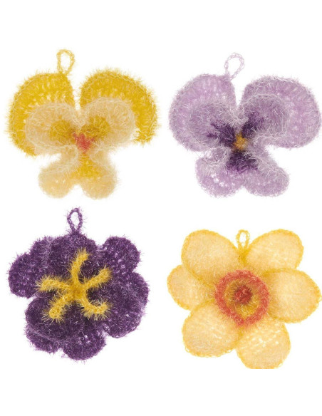Kit de crochet - Esponja flores de primavera