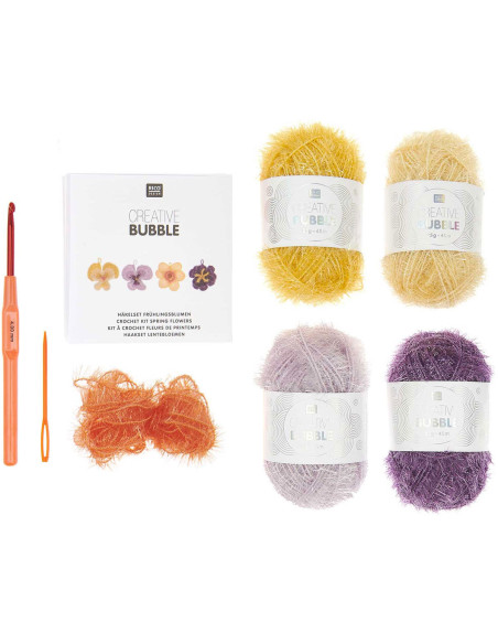 Kit de crochet - Esponja flores de primavera