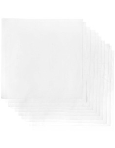 Lote de 10 cupones de tela especial para bordado - Blanco