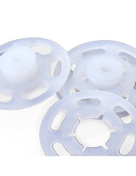 Botones de presión de plástico transparentes de 13 mm