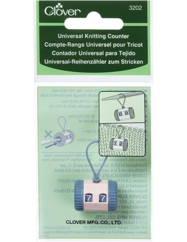 Contador de filas universal para tejer Clover