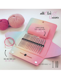 Addi Click Unicorn - Kit de agujas de tejer circulares