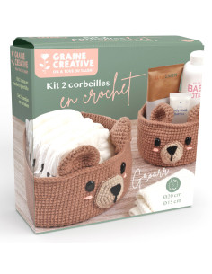 Kit de crochet 2 cestas - Oso