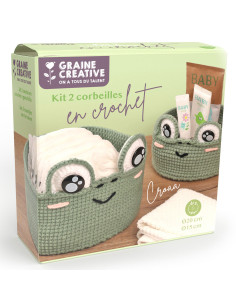Kit de crochet 2 cestas - Rana