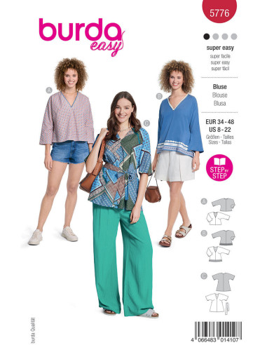 Patrón de blusa - Burda 5776