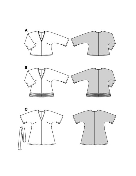 Patrón de blusa - Burda 5776