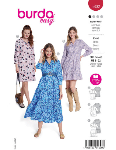 Patrón de vestido - Burda 5802