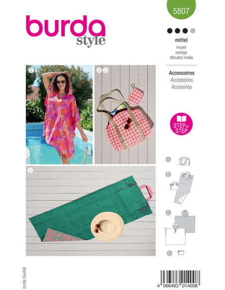 Patrón de accesorios - Burda 5807