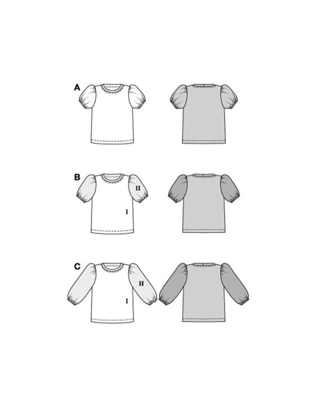 Patrón de camiseta - Burda 5809