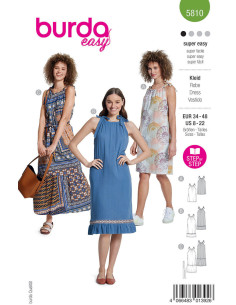 Patrón de vestido - Burda 5810