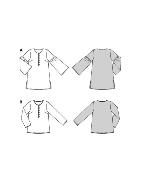 Patrón de blusa - Burda 5822