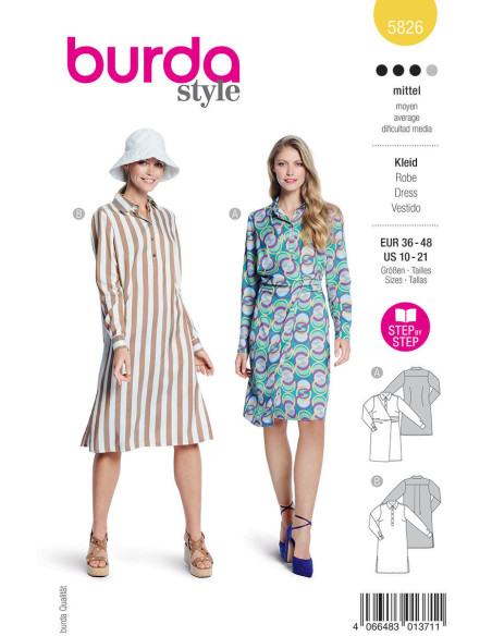 Patrón de vestido - Burda 5826