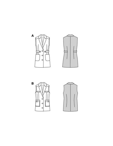 Patrón de chaqueta - Burda 5827