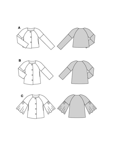 Patrón de chaqueta - Burda 5830