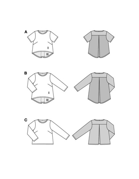 Patrón de camiseta - Burda 5831