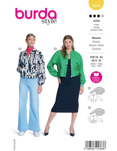 Patrón de chaqueta - Burda 5846