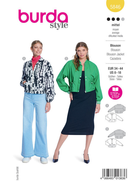Patrón de chaqueta - Burda 5846