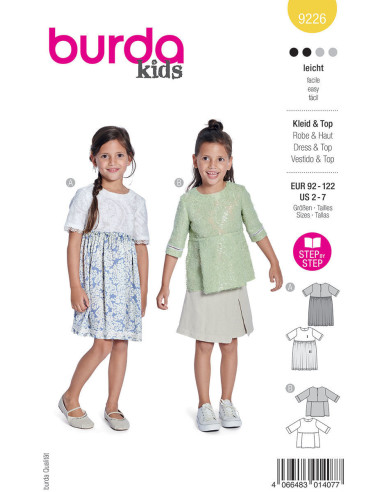 Patrón de vestido y blusa - Burda 9226