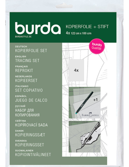 Película plástica reprokit con lápiz Burda